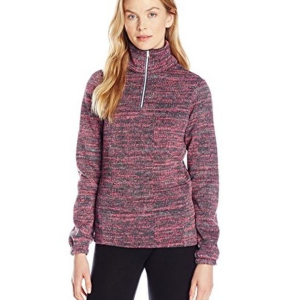 Spyder Grey and Pink Sweater Pullover 1/4 zip XS